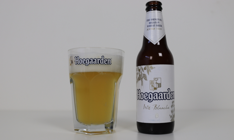 Hoegaarden witbier glas en flesje